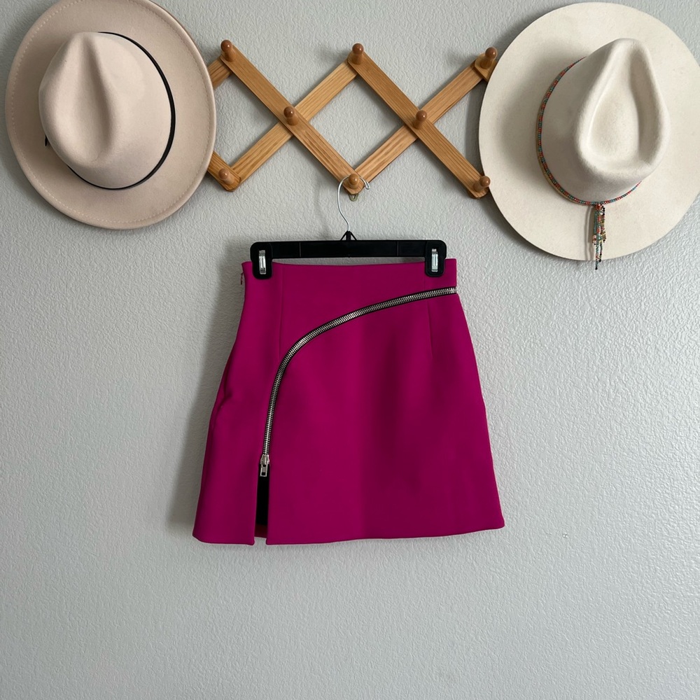 Alexander Wang Pink Mini Skirt with Zipper Detail